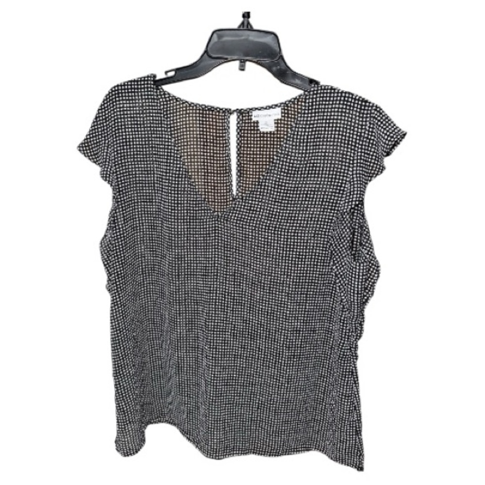 Liz Claiborne Black and White Checkered Blouse
